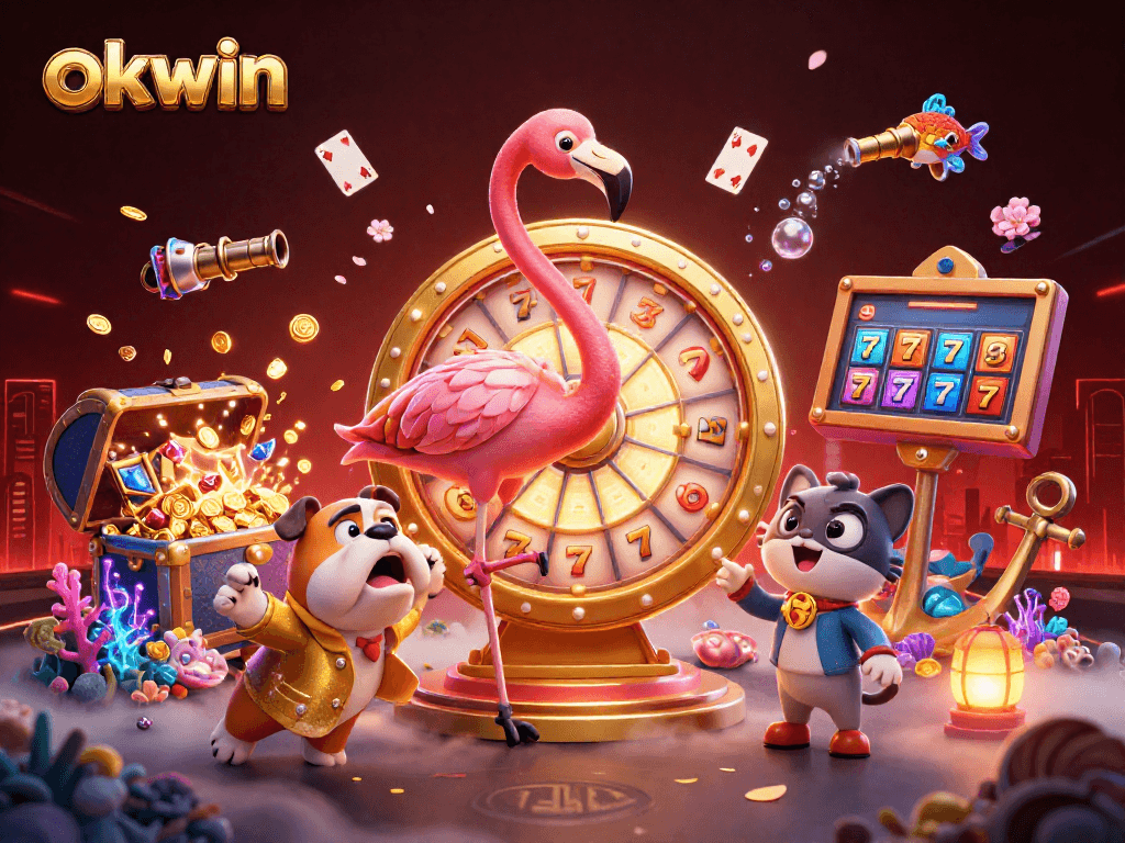 Experience thrilling entertainment at okwin with an engaging game show scene packed with vibrant characters and rich details.