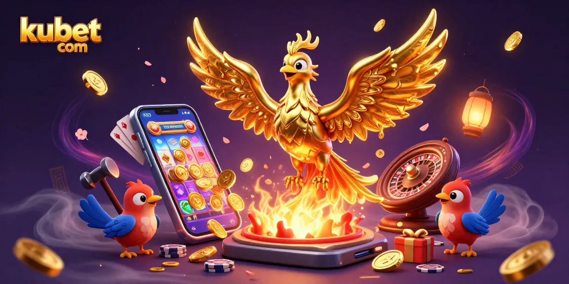 Experience thrilling wins with kubet com featuring a golden phoenix and interactive casino elements.