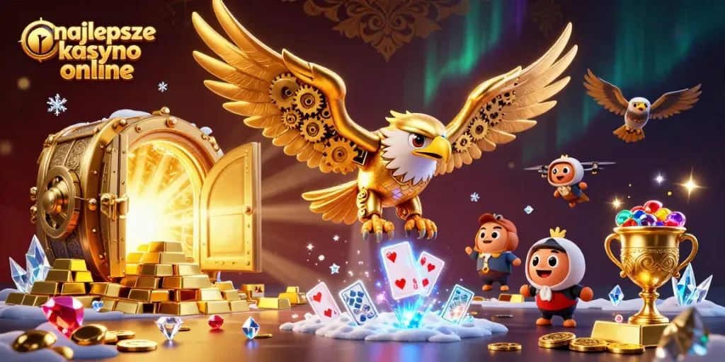 Experience the thrill of najlepsze kasyno online with our captivating 3D casino illustration.