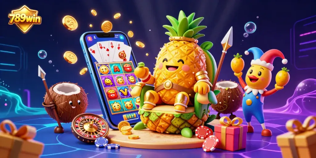 Engage with thrilling games at 789win and enjoy vibrant casino action with our golden pineapple king.