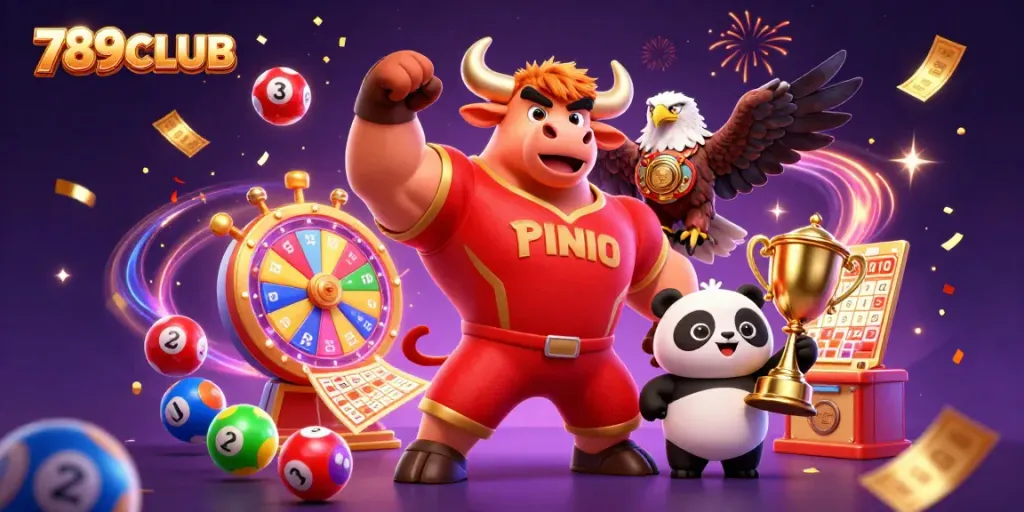 Experience the lively atmosphere of 789CLUB with colorful games and celebratory characters