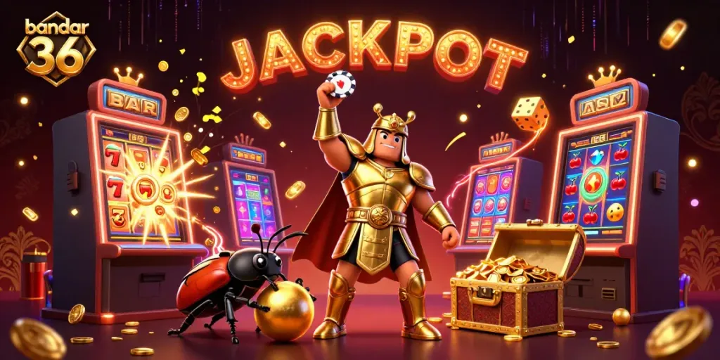 Slot jackpot menang di bandar 36, kebahagiaan banyak koin emas berpencar.