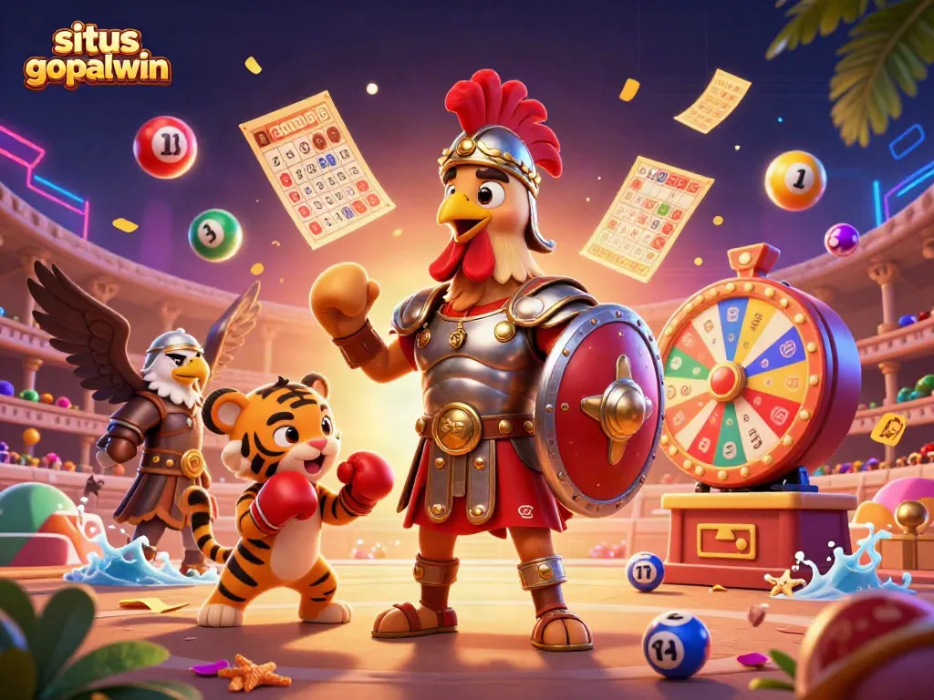 Experience the excitement of situs gopalwin with a dynamic casino scene featuring engaging characters and vibrant game elements.