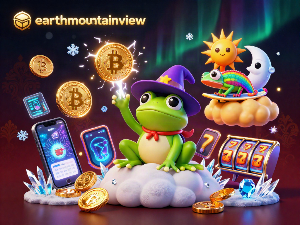 Engage with earthmountainview's vibrant 3D casino illustration showcasing luck and winning potential.