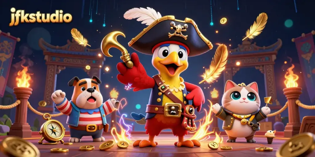 Engage with jfkstudio’s 3D casino adventure, featuring captivating characters and dynamic gaming elements.