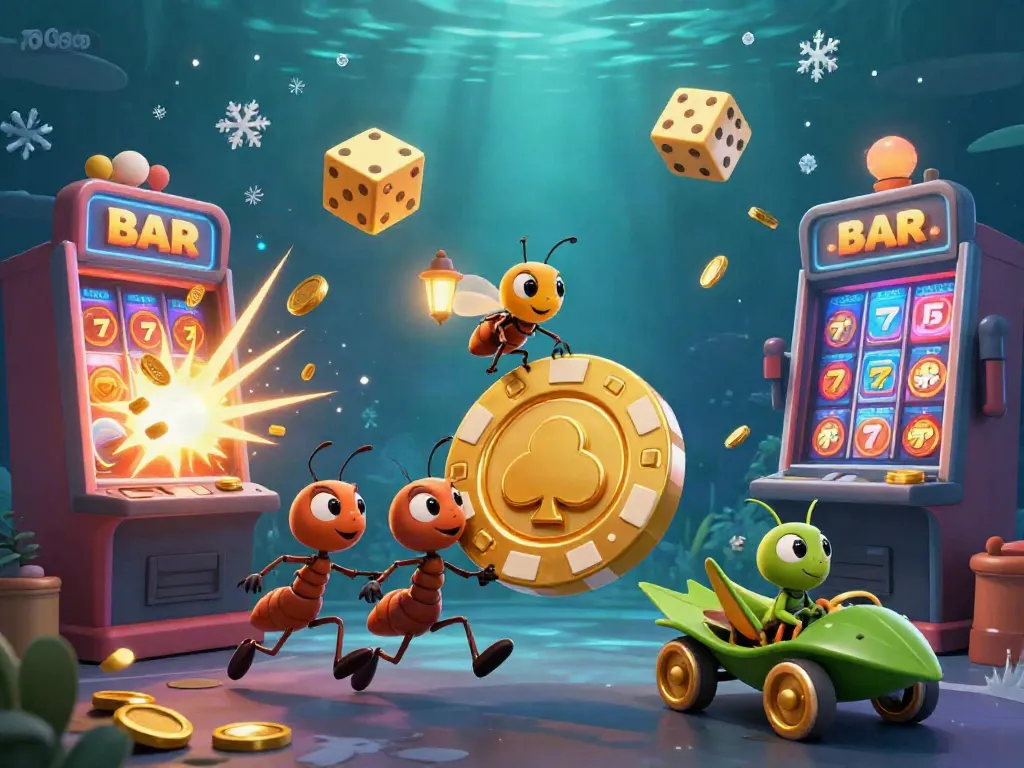 Engage with thrilling adventures at 789CLUB as cartoon ants pull off a heist for a giant poker chip.