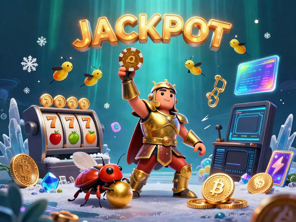 Win big with 789Club in this vibrant 3D casino scene featuring a victorious beetle celebrating with a jackpot.
