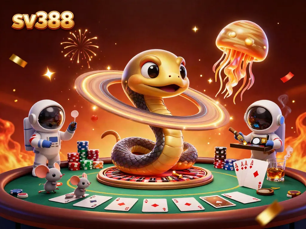 Place bets on sv388's thrilling cosmic roulette in an ultra-detailed 3D scene.