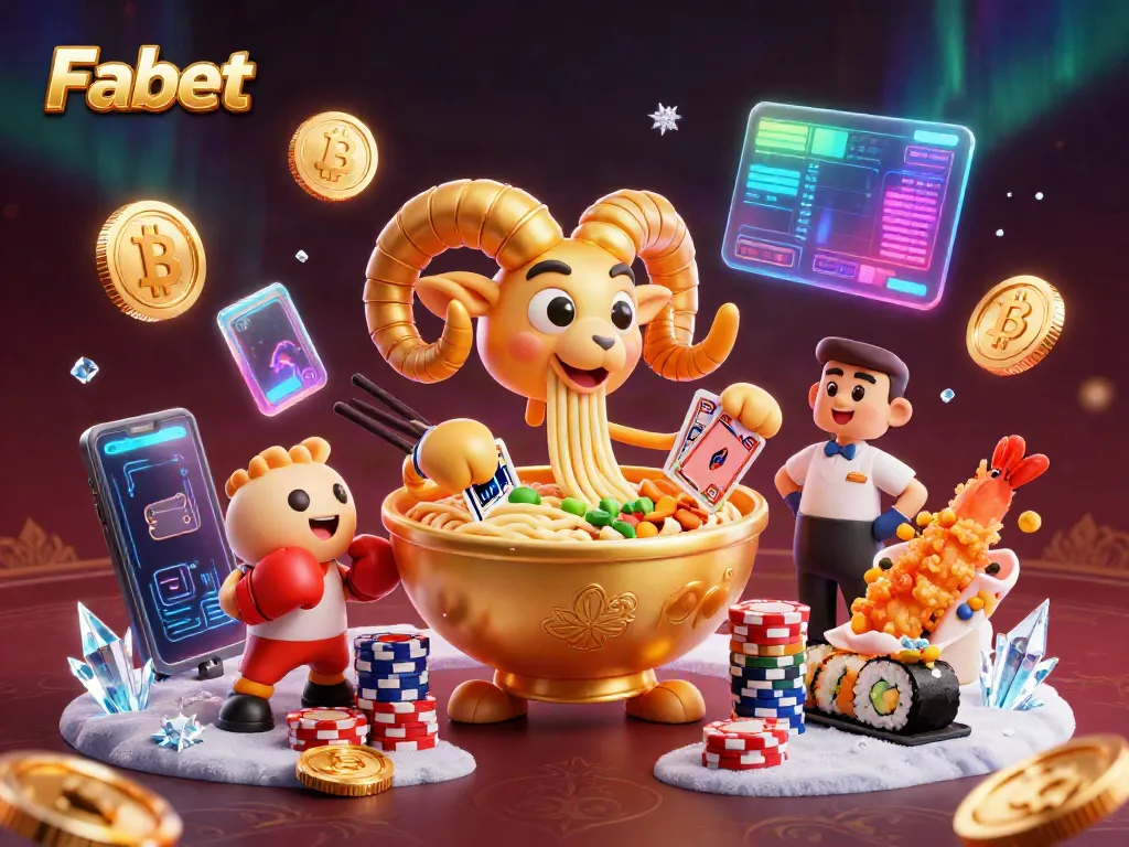 Fabet brings the excitement of online gaming with a vibrant 3D casino scene featuring unique characters.
