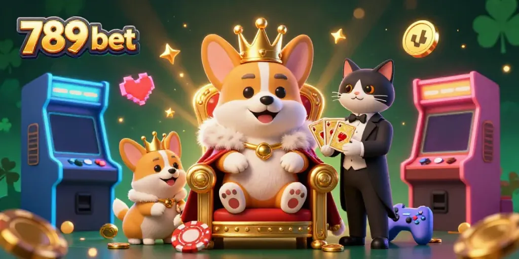 Experience thrilling gameplay in the vibrant world of 789 bet with engaging corgi characters and dynamic gaming elements.