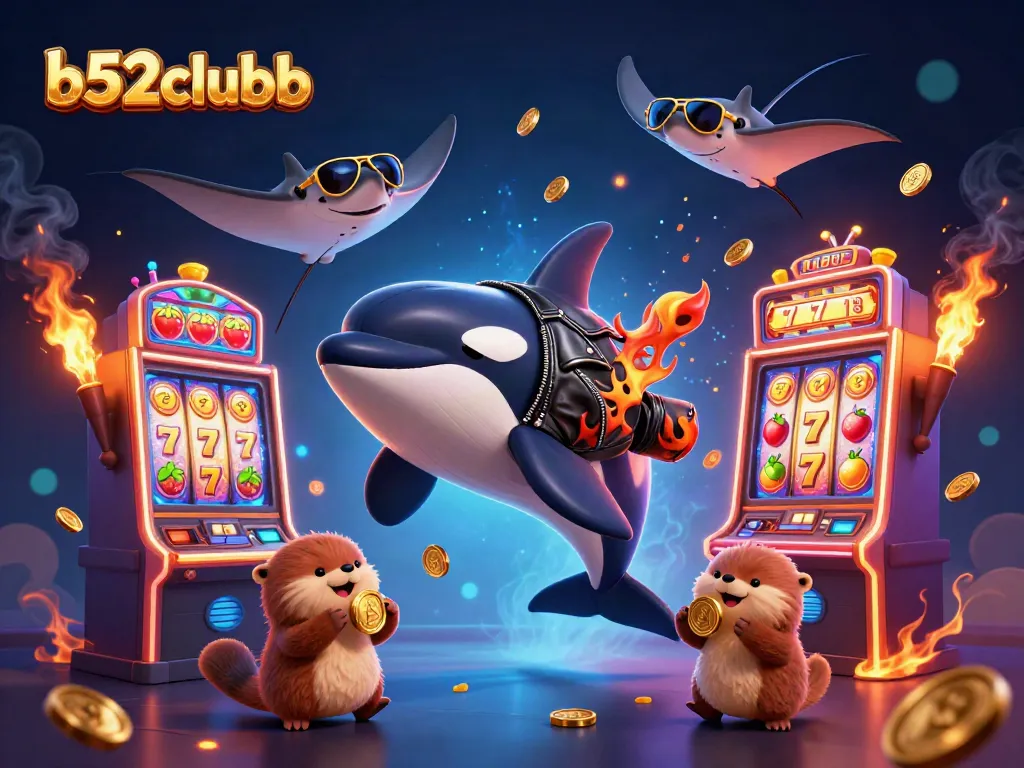 B52clubb showcases an engaging slot machine scene with cartoon sea creatures symbolizing fun and fortune.