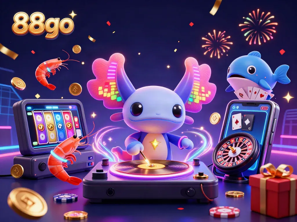 88go offers immersive gameplay with vibrant casino elements, showcasing slot games and exciting characters.