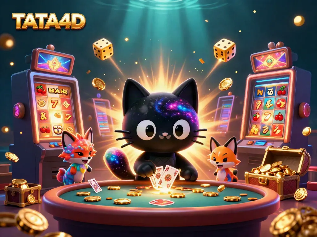 Experience exciting live gaming at TATA4D with vibrant cosmic elements and dynamic casino action.