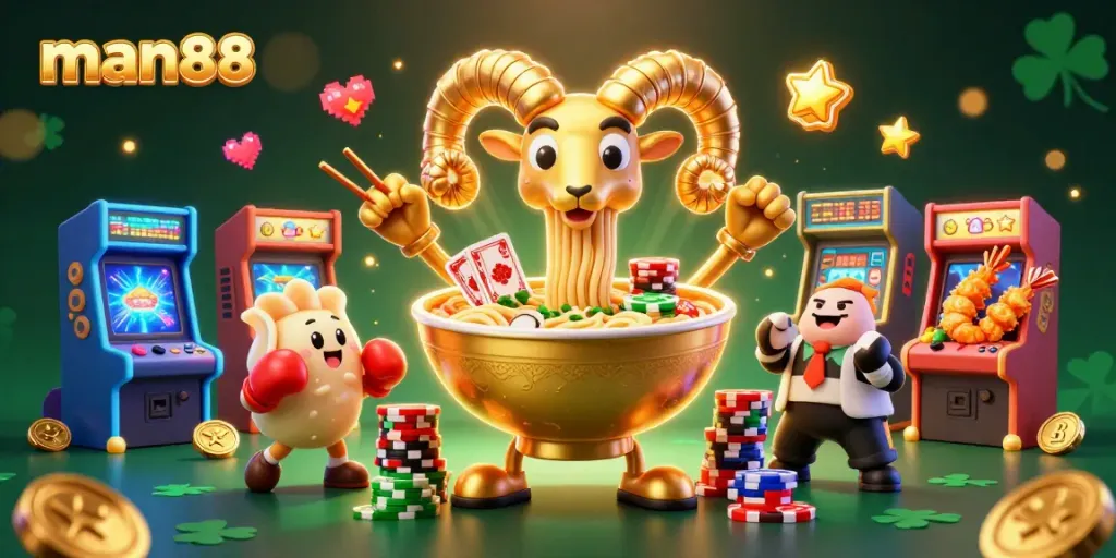 Experience thrilling gaming with man88 featuring a vibrant, bustling casino scene
