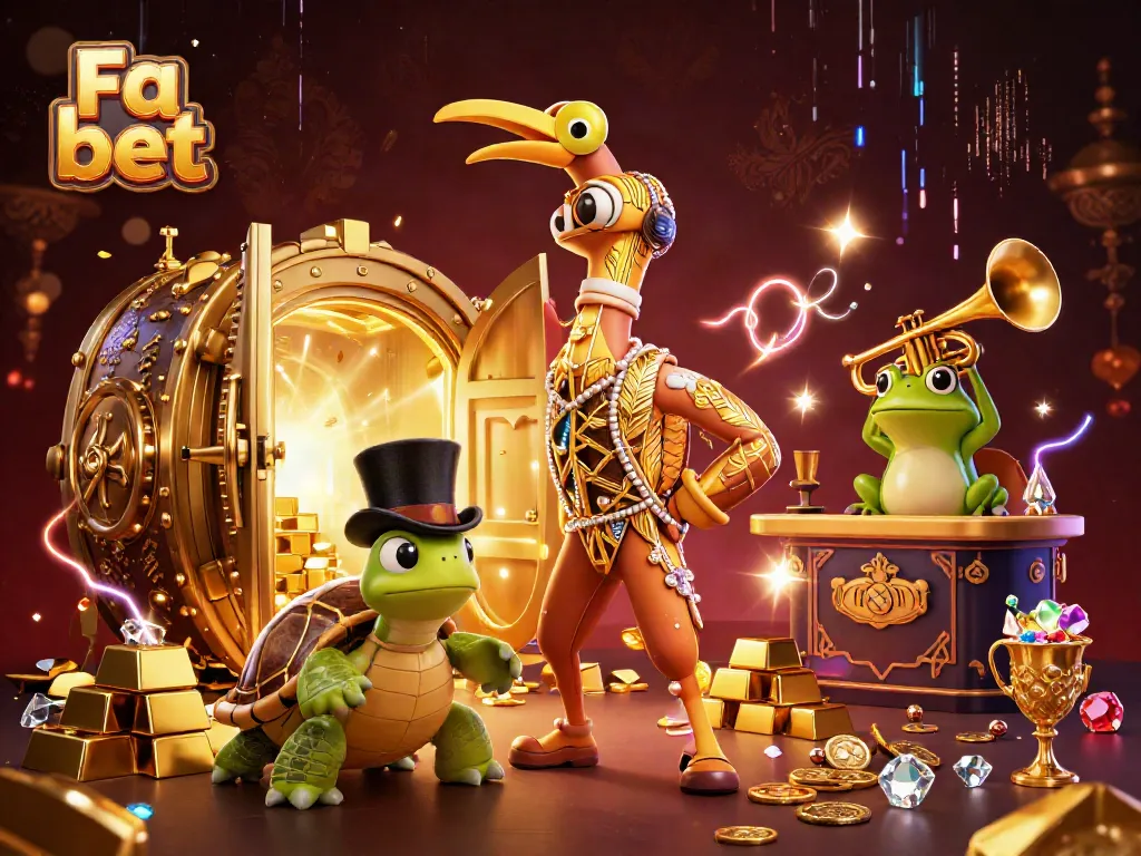 Engage in thrilling moments at Fa bet with vibrant 3D casino characters and sparkling treasures.