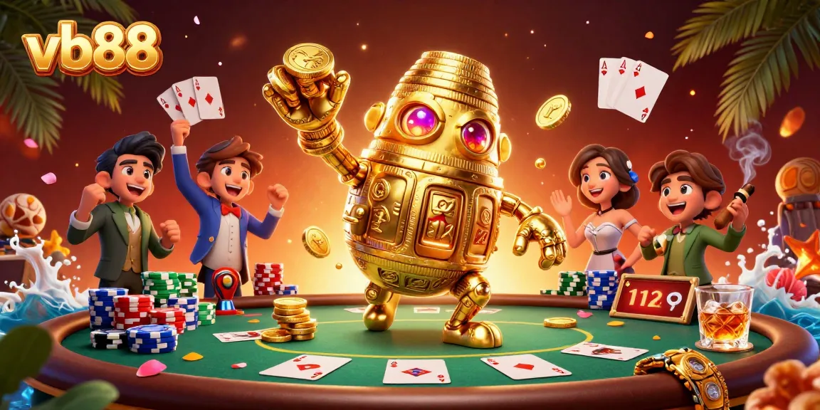 Engage in thrilling gambling action at vb88 with vibrant poker games and golden golem magic.