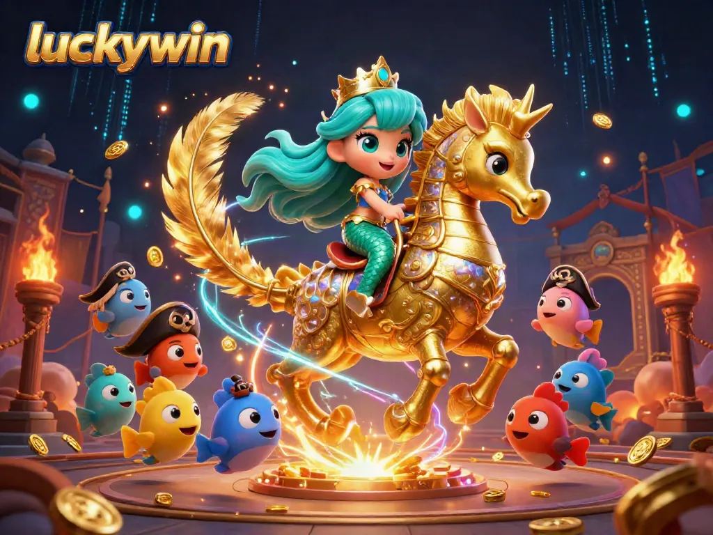 Experience thrilling gameplay with luckywin in a vibrant 3D casino scene featuring colorful characters and dynamic elements.