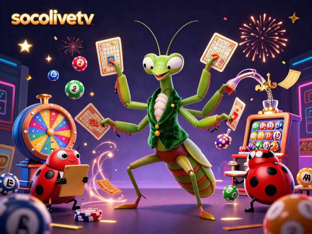 Engage with the vibrant action of socolivetv as a mantis card sharp and ladybug pit boss create an exciting casino atmosphere.