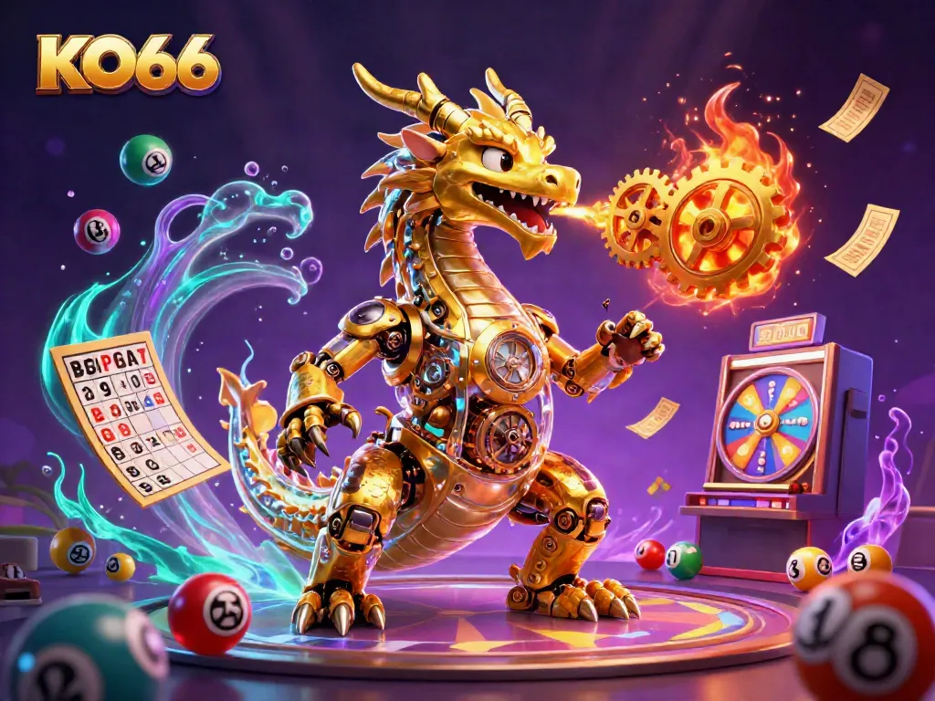 Engage with KO66's thrilling gaming world filled with vibrant casino elements and dynamic actions.