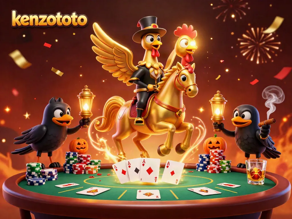 Experience the thrill of kenzototo gaming with dynamic characters in a vibrant casino setting.