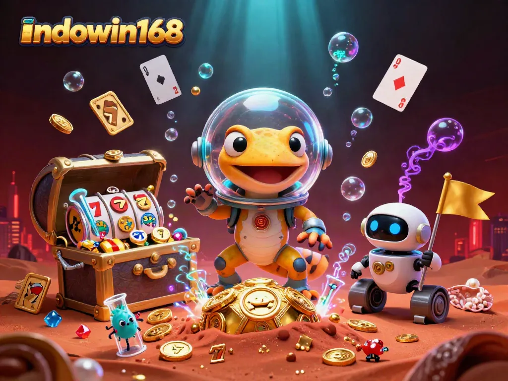 Experience thrilling wins with indowin168 in this vibrant casino exploration scene.