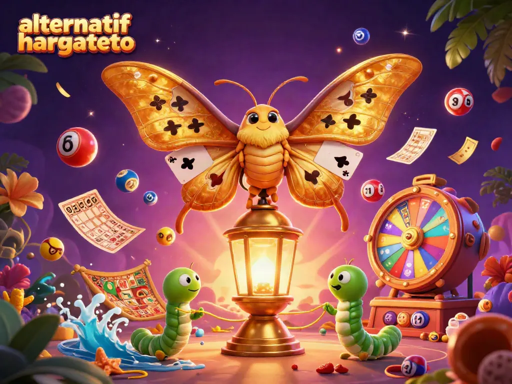 Experience alternatif hargatoto with a mesmerizing 3D illustration featuring whimsical casino elements.
