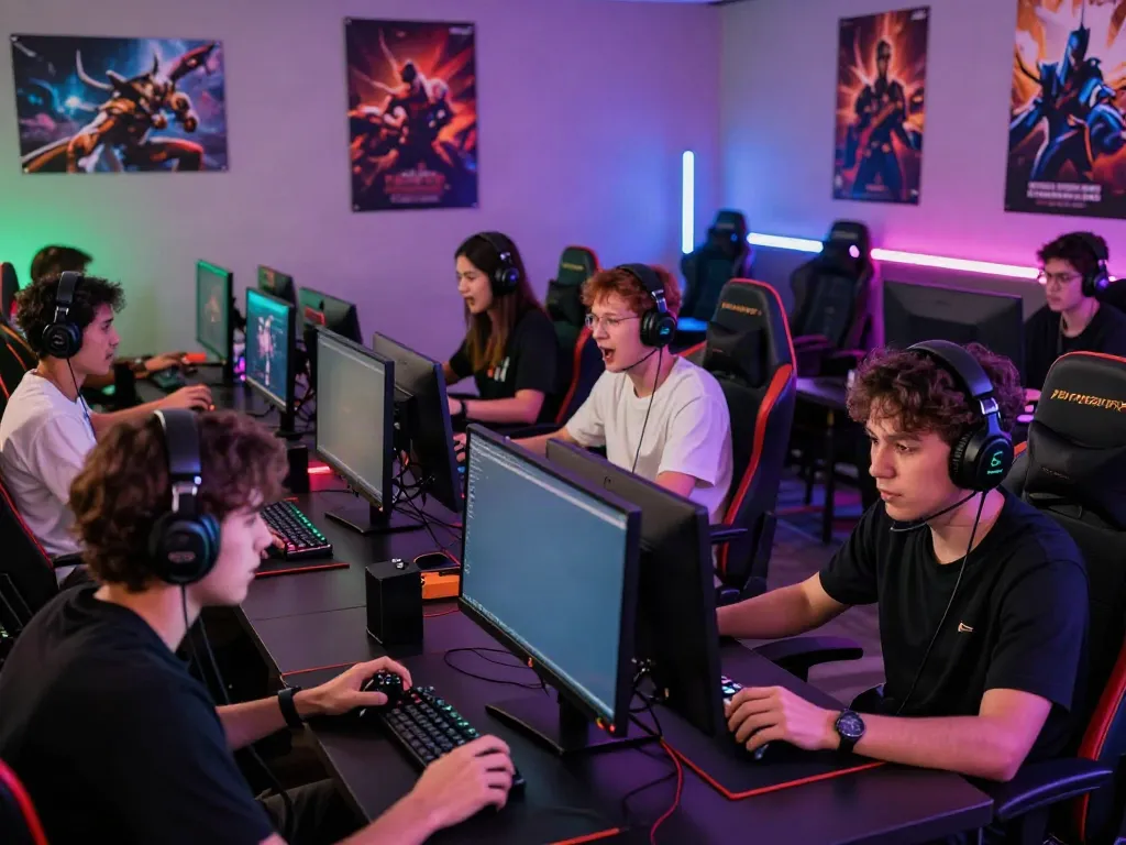 Exciting gaming scene with players engaged in tusuk88 multiplayer competition.